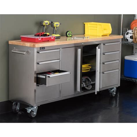 rolling 1 2 inch thick steel top shop cabinets|Workbenches, Shop Tables & Cabinets .